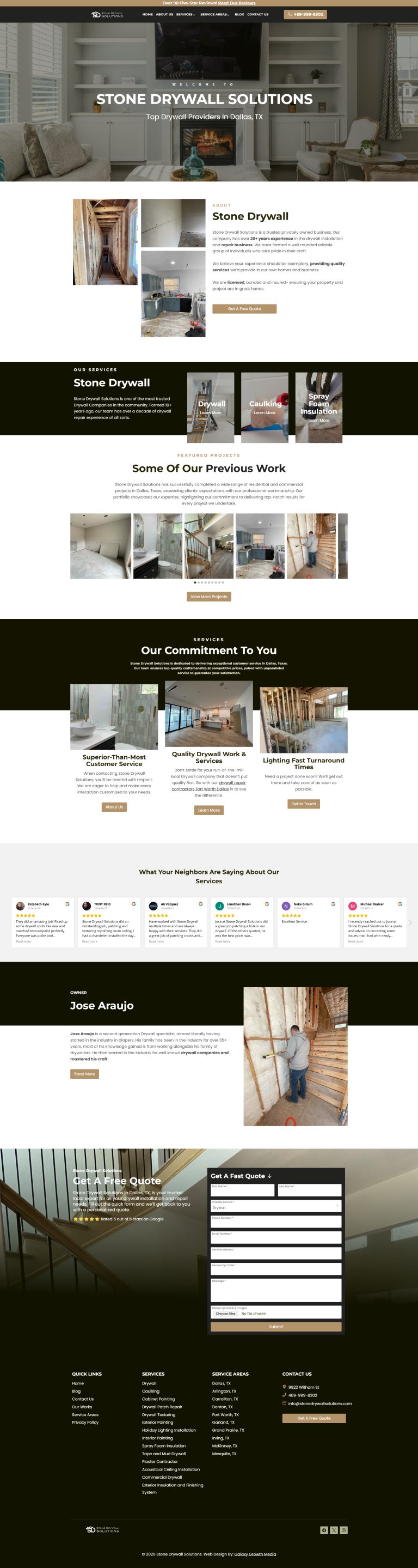 stone drywall solutions dallas tx case study